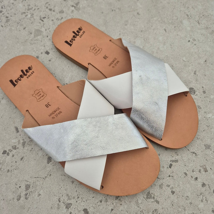 SAMPLE LEATHER SLIDES - SIZE 38