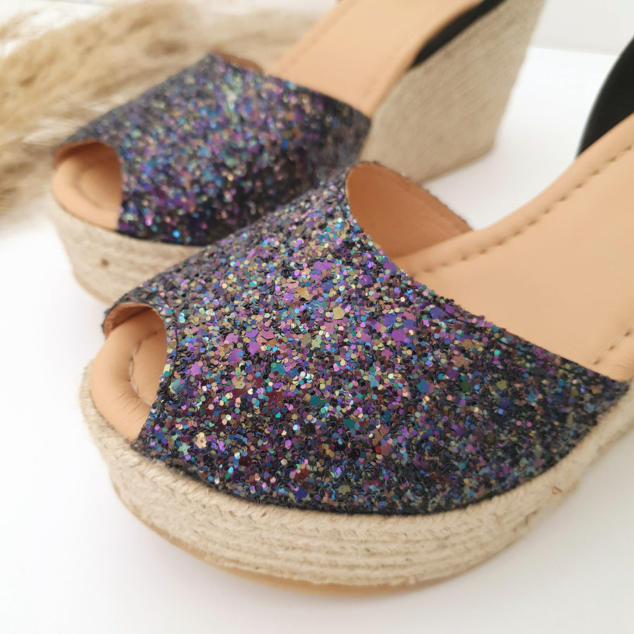 Wedges glitter hotsell