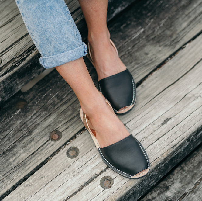 Avaracs Lovelee Soles | Black Rose Gold Avarca Sandals - Stylish women's footwear