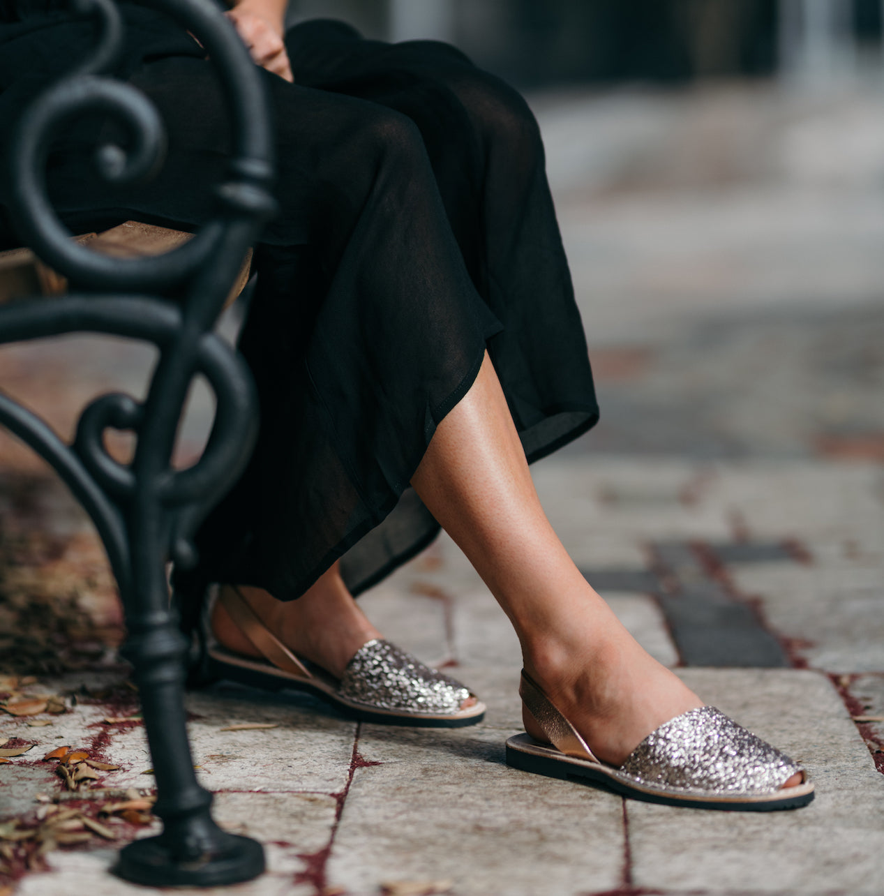 Champagne Glitter Avarca s Spanish Sandals Lovelee Soles
