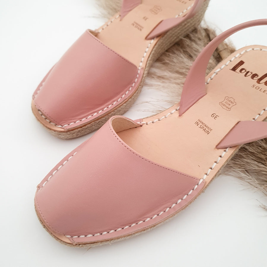 Blush best sale espadrille wedges