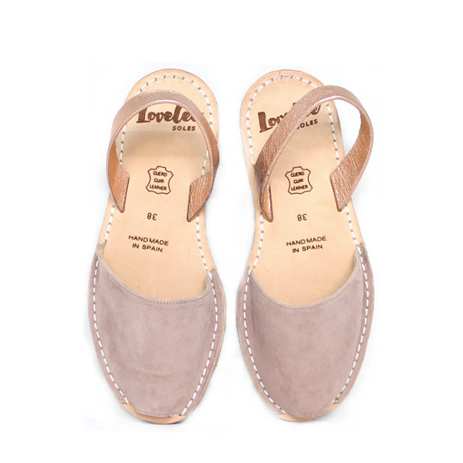 Avarcas by Lovelee Soles | Mocha Pink Rose Sandal