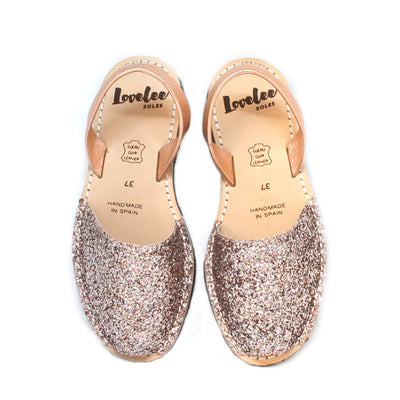 Avarcas by Lovelee Soles | Pink Champagne Glitters